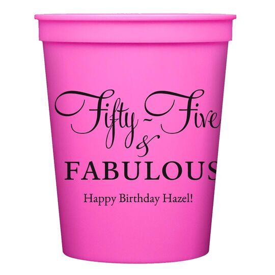 Fifty-Five & Fabulous Stadium Cups
